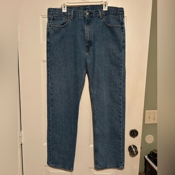 Levi's 501 Straight Leg Jeans Mens Size 40x34 Medium Wash Denim Classic - Picture 1 of 10